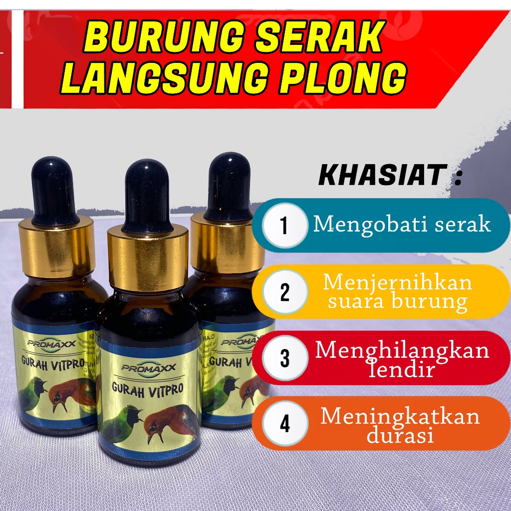 PROMAXX GURAH VITPRO VITAMIN SUPLEMEN MENGOBATI SERAK UNTUK SEMUA BURUNG