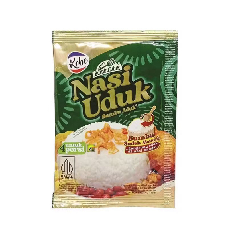 

Kobe Nasi Uduk bumbu aduk 1 sachet bungkus pc pcs
