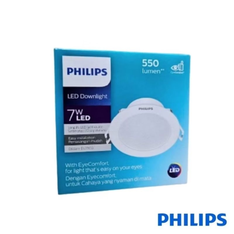 Lampu Led Downlight Philips Eridani 7w putih