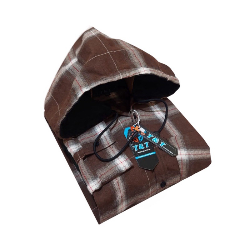Kemeja Flanel Hoodie Lengan Panjang Jumbo Pria Wanita Casual Premium Import Big Size XXL XXXL XXXXL 