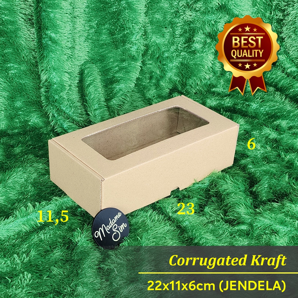 

DUS KUE - CAKE BOX - GIFT BOX - KOTAK KADO 22x11x6 - JENDELA (ISI : 10 PCS)