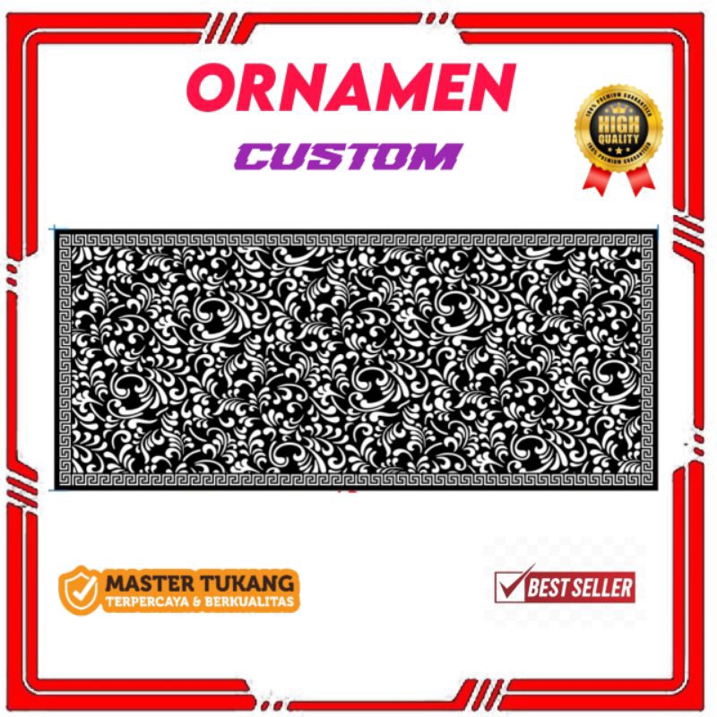 Ornamen cutting laser halus rapi dan presisi | Pagar Ornamen | Railing Tangga | Tralis