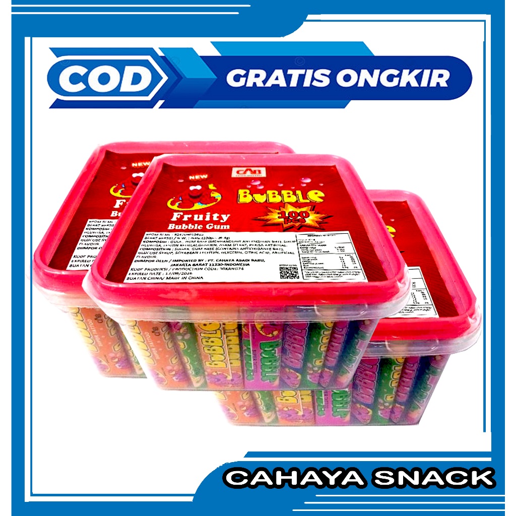

pink PERMEN KARET TATO BUBLE GUM ( 1 TOPLES ) ISI 100 PCS / netto 400 Gram
