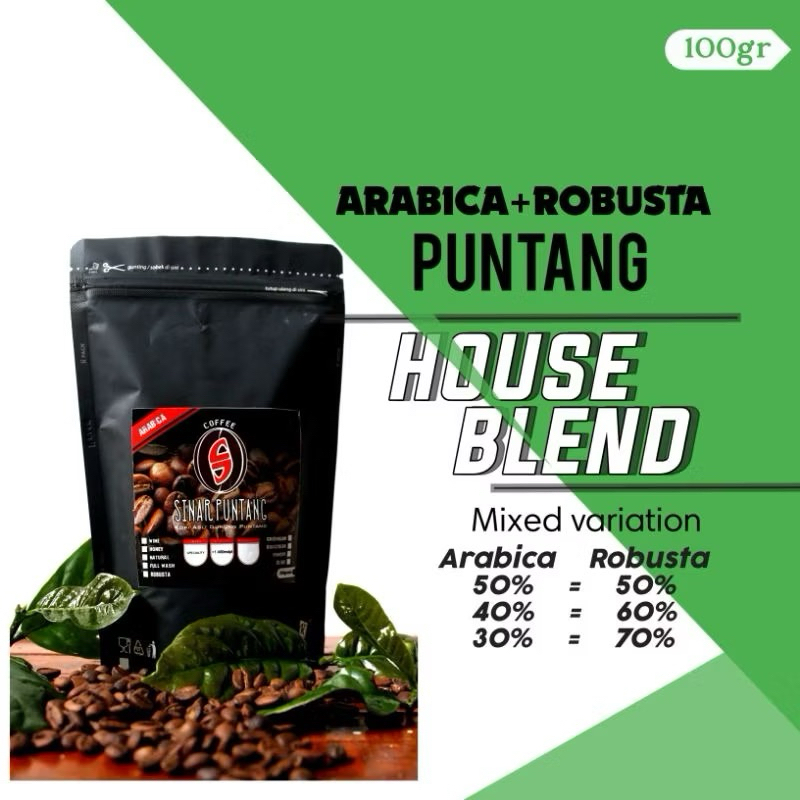 

Kopi House Blend Special Mix Arabica Robusta Gunung Puntang Jawa Barat