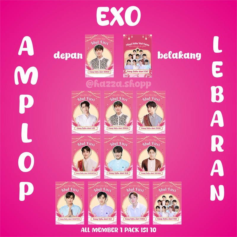 

Amplop lebaran Idul fitri tema EXO