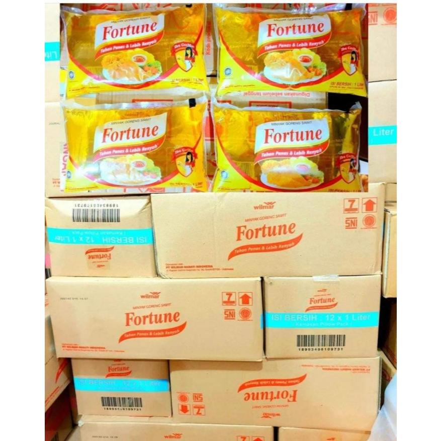 

minyak fortune bantal 1 liter minyak goreng 1 dus isi 12