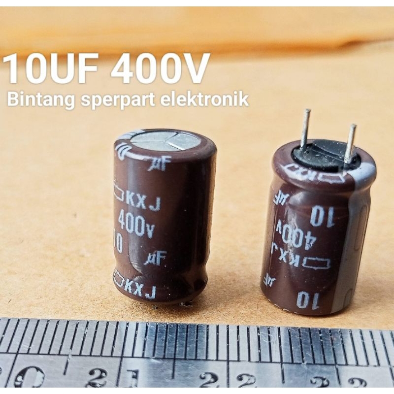 (1 Buah) ELCO 10UF 400V CAPACITOR ELCO 10UF 400V ELCO 400V 10UF KAPASITOR 10UF 400V