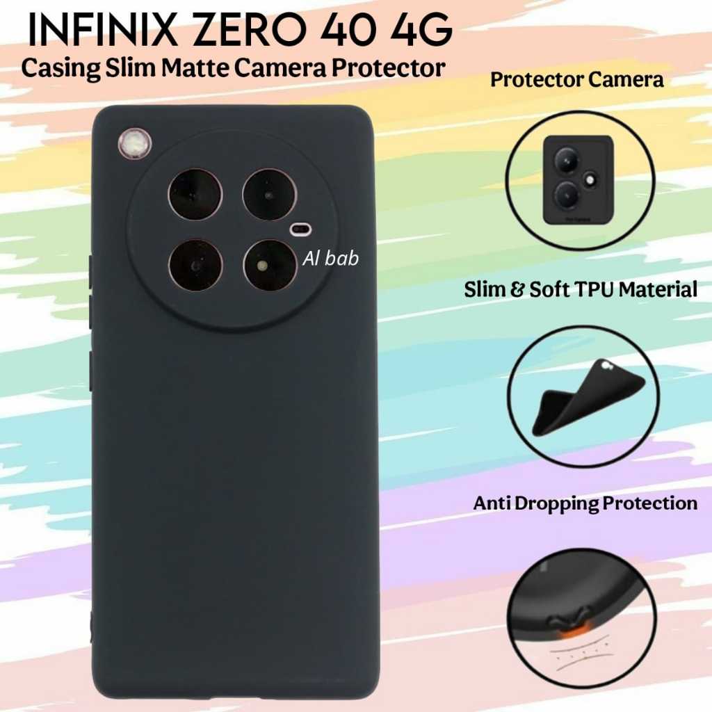 Casing INFINIX ZERO 40 4G Softcase Black Matte Ultra Slim