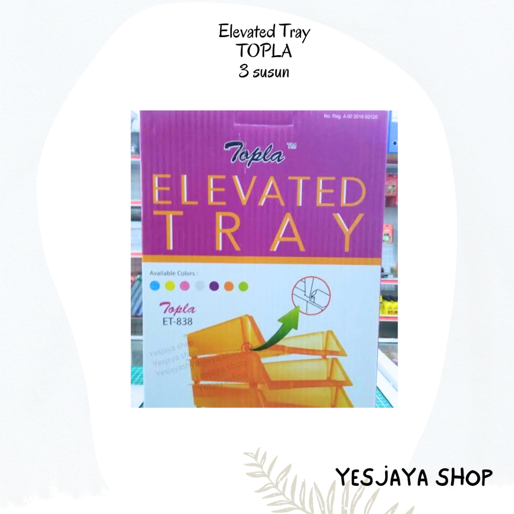 Elevated Tray TOPLA 3 susun / Rak Susun 3 Topla / Organizer kertas susun Folio F4 Topla