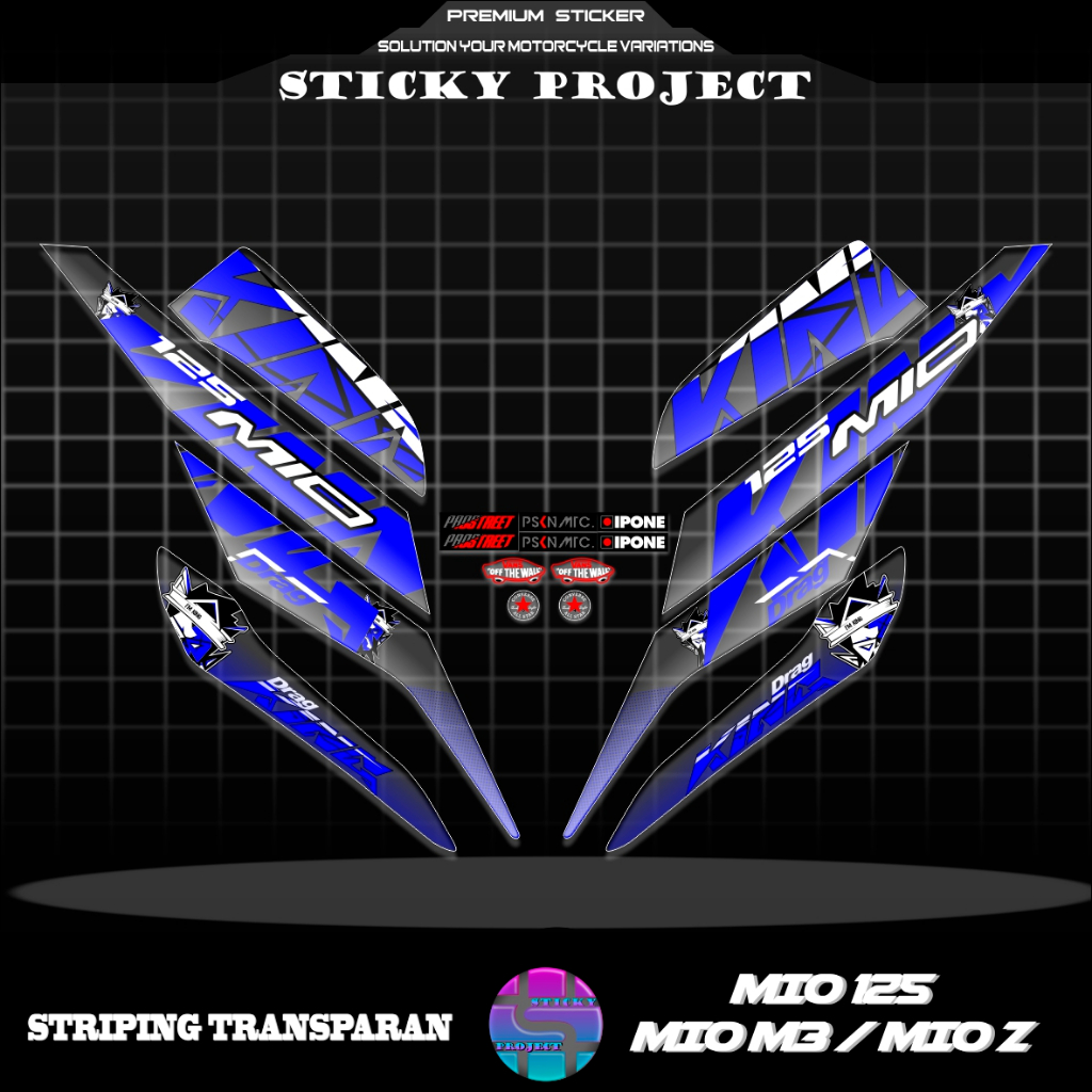 STIKER TRANSPARAN MIO 125 / STRIPPING MIO M3 VIRAL / STIKER MIO Z / MIO SOLARIZ / MUIZZSTORES 1