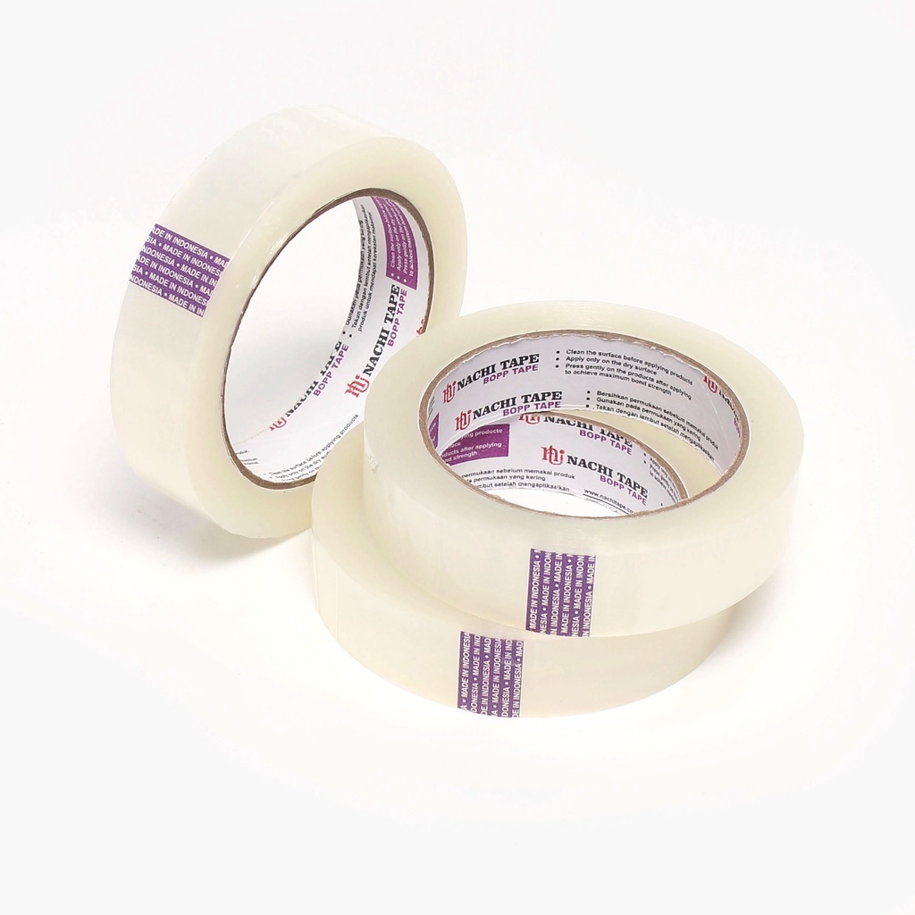

Lakban OPP Nachi Bening 1 inch 24mm 100 Yard /Solasi HARGA PER 1 ROLL