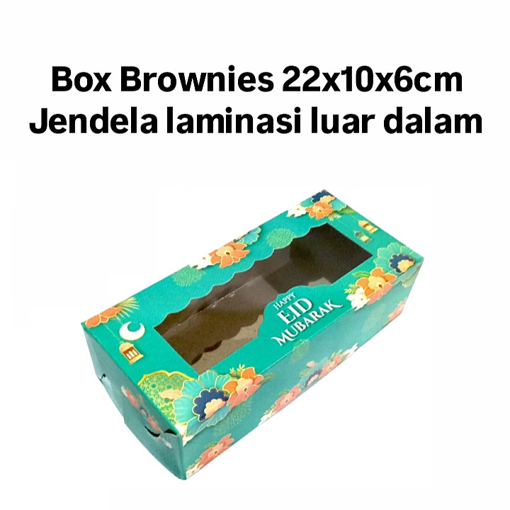 

( 5 pcs ) Kardus Brownies Lebaran Box Kue Bolu Packaging Hampers Idul Fitri 22x10x6 cm