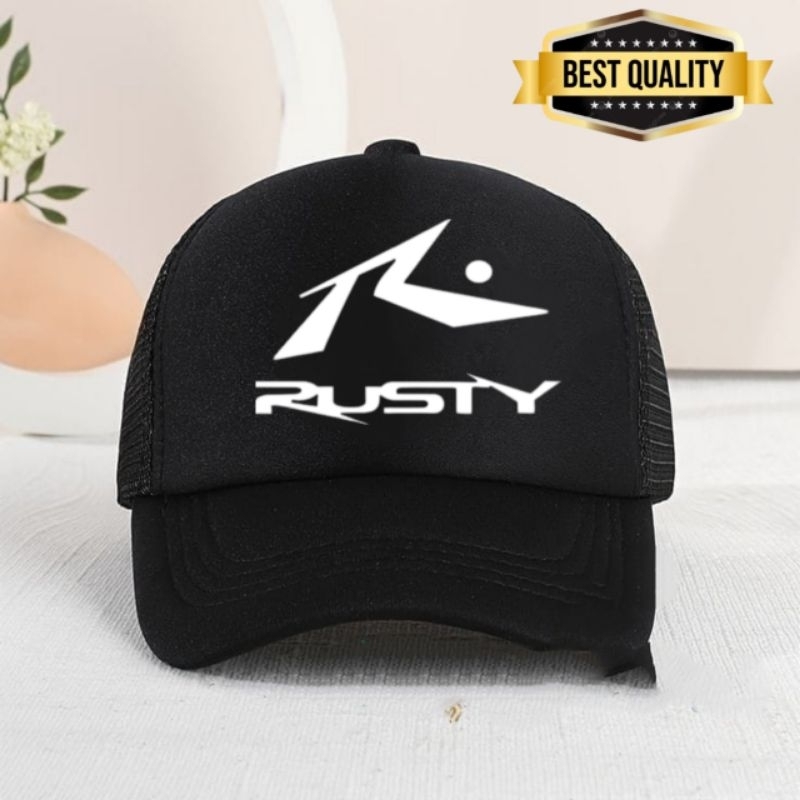jual topi trucker topi jaring topi bisbol logo rusty–BAYAR DI TEMPAT