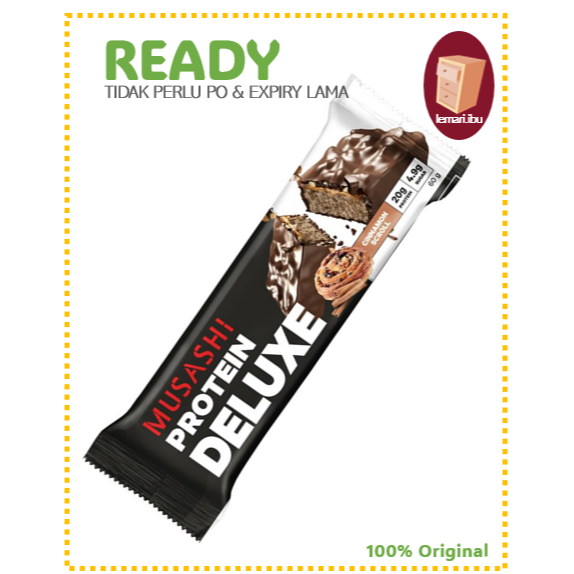 

Musashi Deluxe Protein Bar Cinnamon Scroll 60g - - Protein Bar - 100% ORIGINAL - BARANG READY DIKIRIM - Made in New Zealand