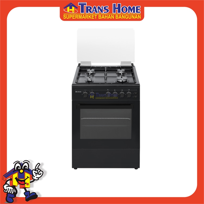 Kompor Freestanding Azalea MILANO 60CM Hitam - Gas Stove