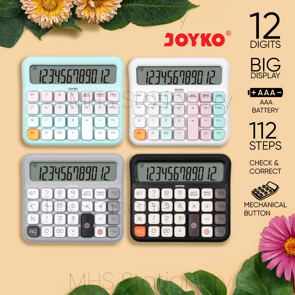 

Calculator Kalkulator Joyko CC-63ACO CC-63BCO 12 Digits Check Correct