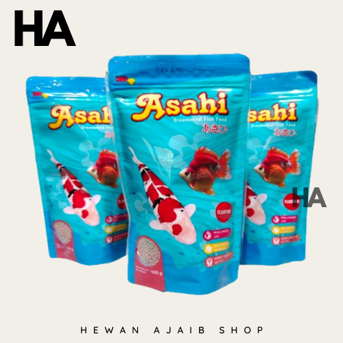 Asahi Koi Food 100gr Floating Pelet Pakan Koi Komet Tetra Louhan Ikan Hias Koki Cupang Matahari Sakt