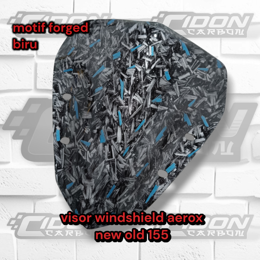 windshield visor aerox 155 new old aerok carbon wtp forged biru