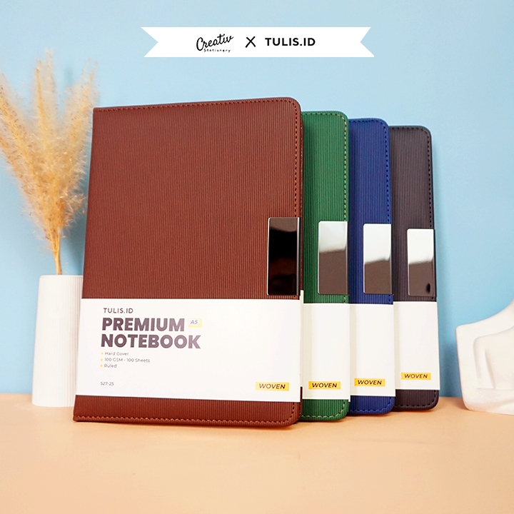 

[Tulis.Id] Premium Woven Leather Notebook Hardcover A5 B5 Buku Catatan Kulit