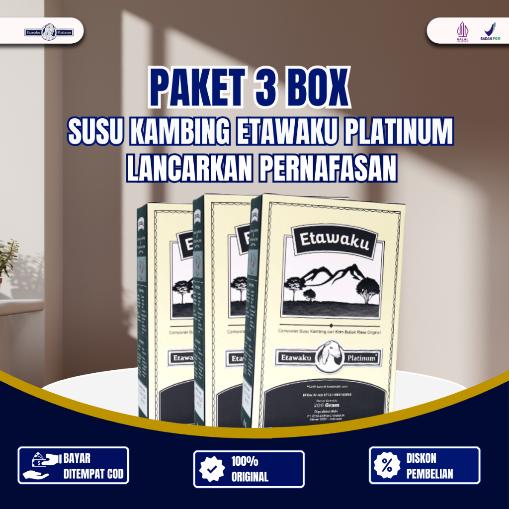 

Etawaku Platinum - Susu Kambing Murni + Krimer yang Berkhasiat MKandungan Protein & Vitamin