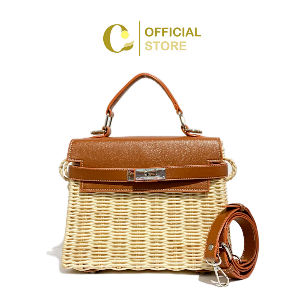 PSBN - Angelie Rattan Shoulder Bag Tas Rotan Selempang Wanita Terbaru Hrmes