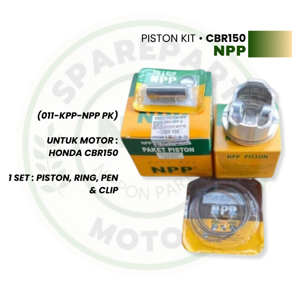 Set Piston Kit CBR150 || Piston Kit Sker SET Piston Kit Honda CBR150 Merk NPP