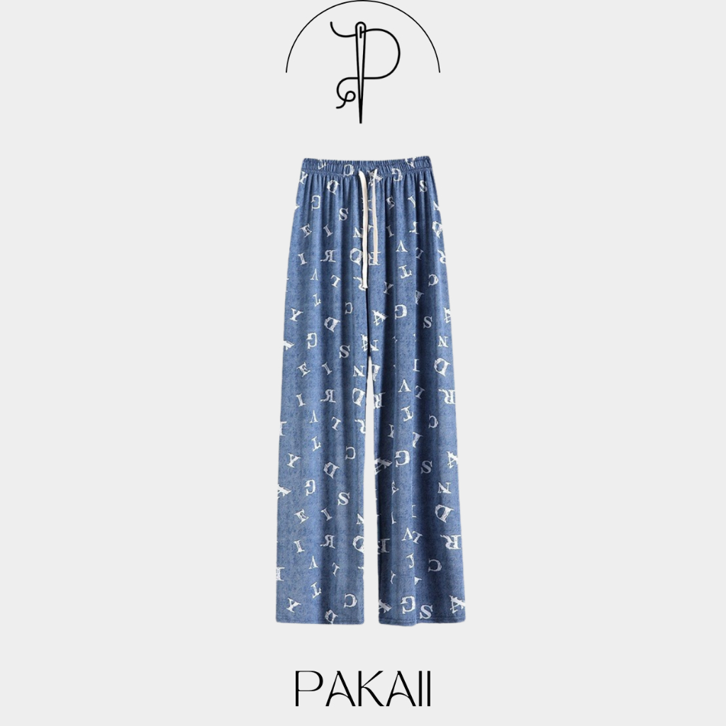 PAKAII Celana Panjang Kulot Jeans Denim Wanita Long Pants High Waist Korean Fashion - 1570