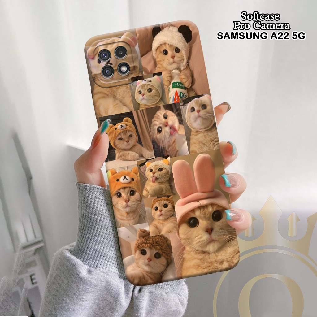 Softcase Samsung Galaxy A22 5G - ORORA - Casing Samsung Galaxy A22 5G - Motif case Catss - softcase 