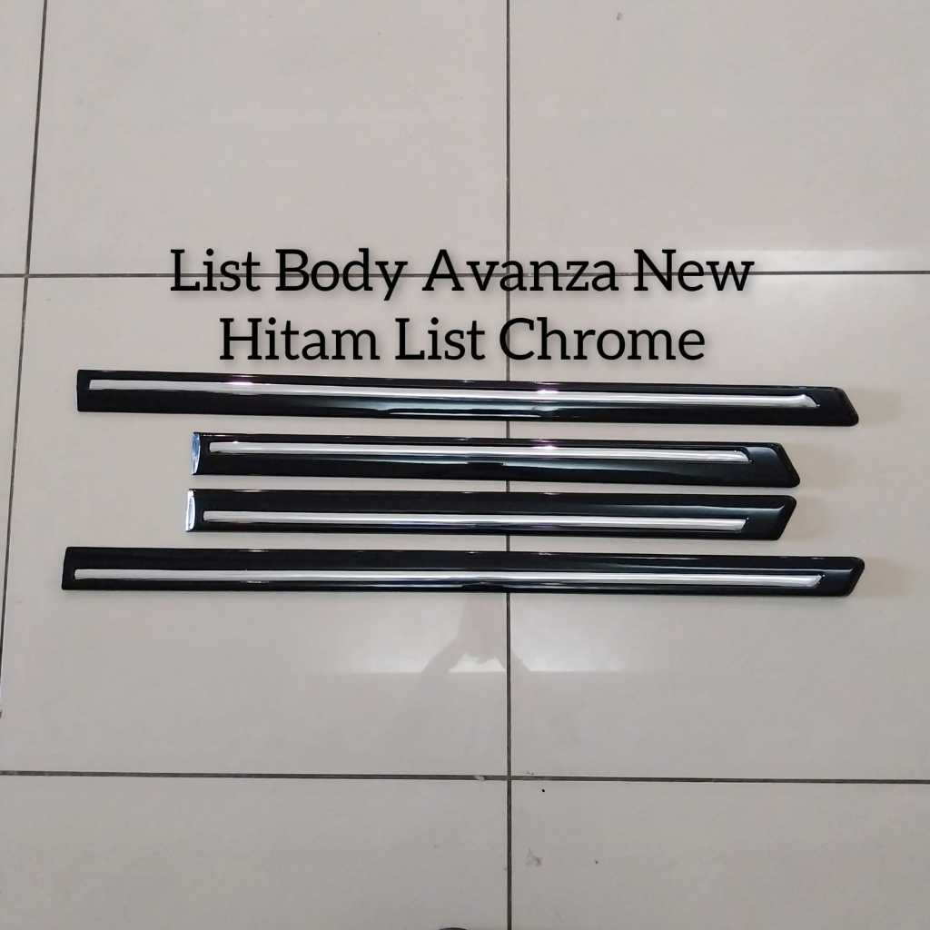 List Body Mobil Avanza New Hitam List Chrome