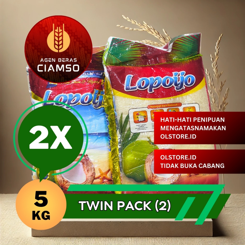 

Beras Premium Lopoijo 5 Kg Isi 2 Sak (Twin Pack)