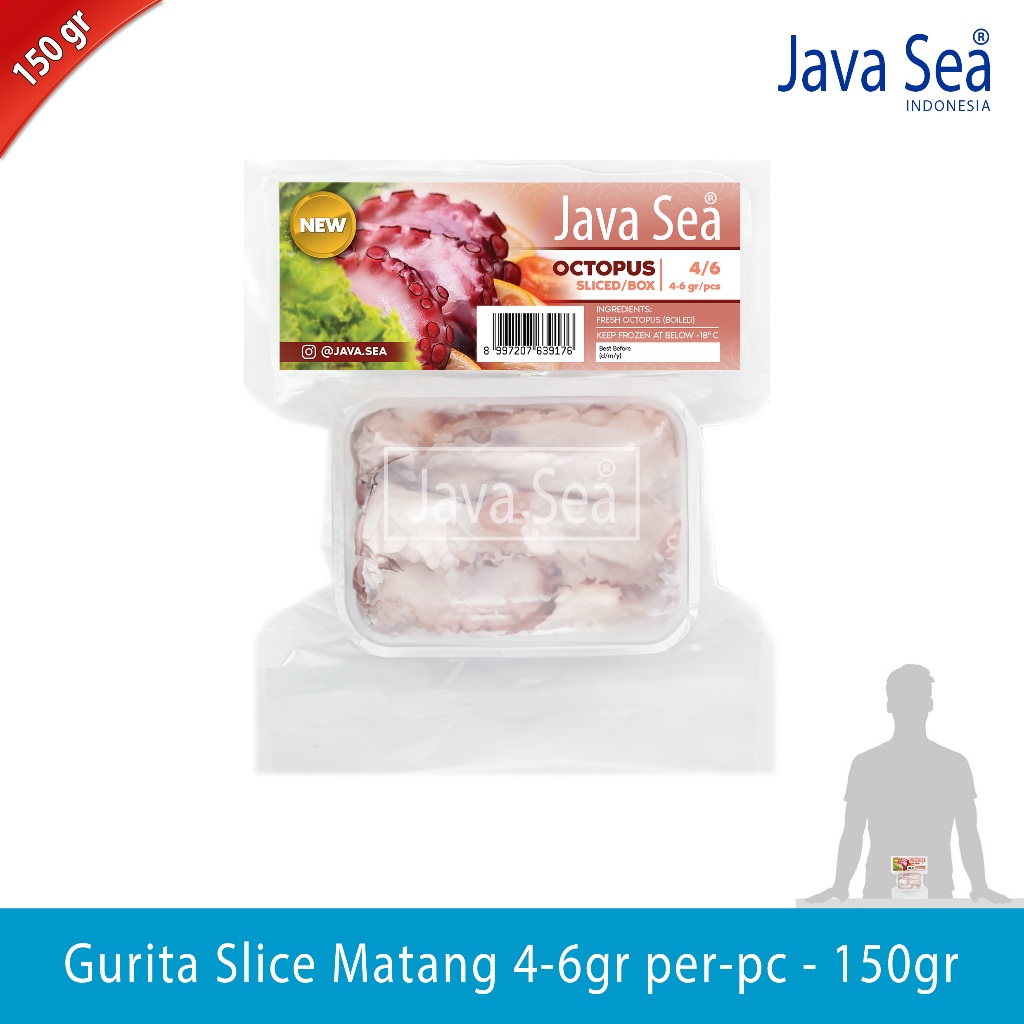 

Gurita Slice Matang 4-6 gr per pcs pack 150gr Java Sea