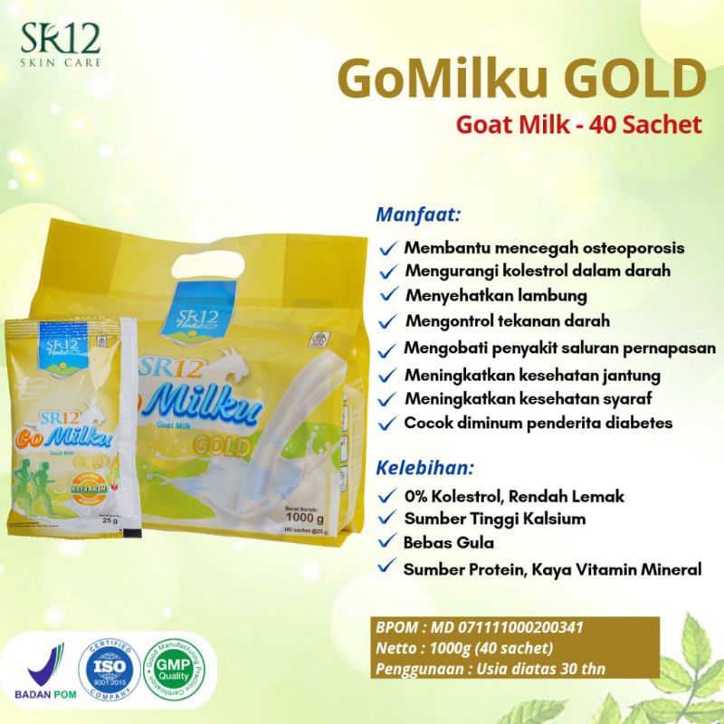 

SR12 GOMILKU GOLD SUSU KAMBING ETAWA KEMASAN SACHET DAN RENCENGAN