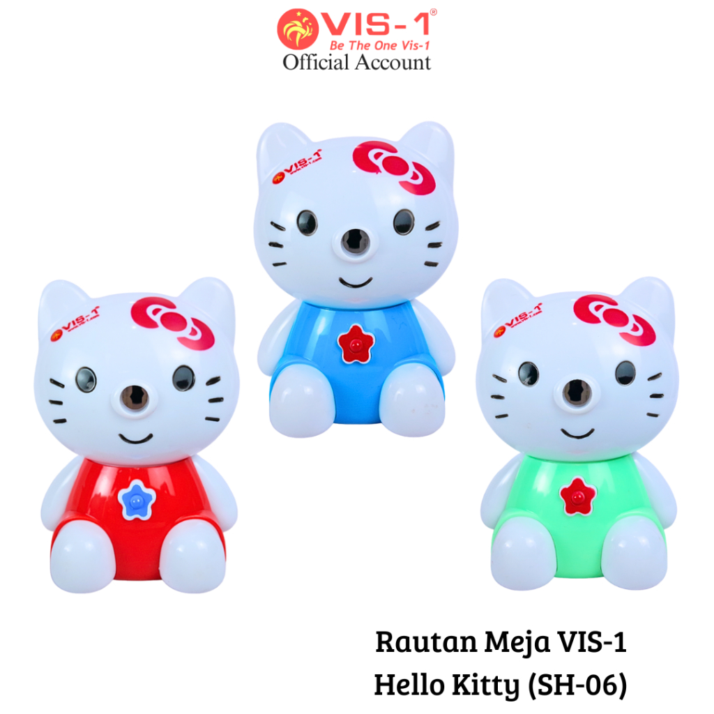 

VIS-1 Rautan Pensil Putar kode SH-06 Hello Kitty / Rautan Meja / Orotan / Pencil Sharpener