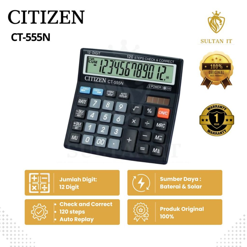 

KALKULATOR CITIZEN CT-555N ORIGINAL