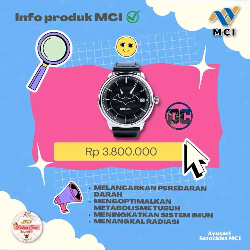 JAM TANGAN BATMAN ORIGINAL MCI 100%