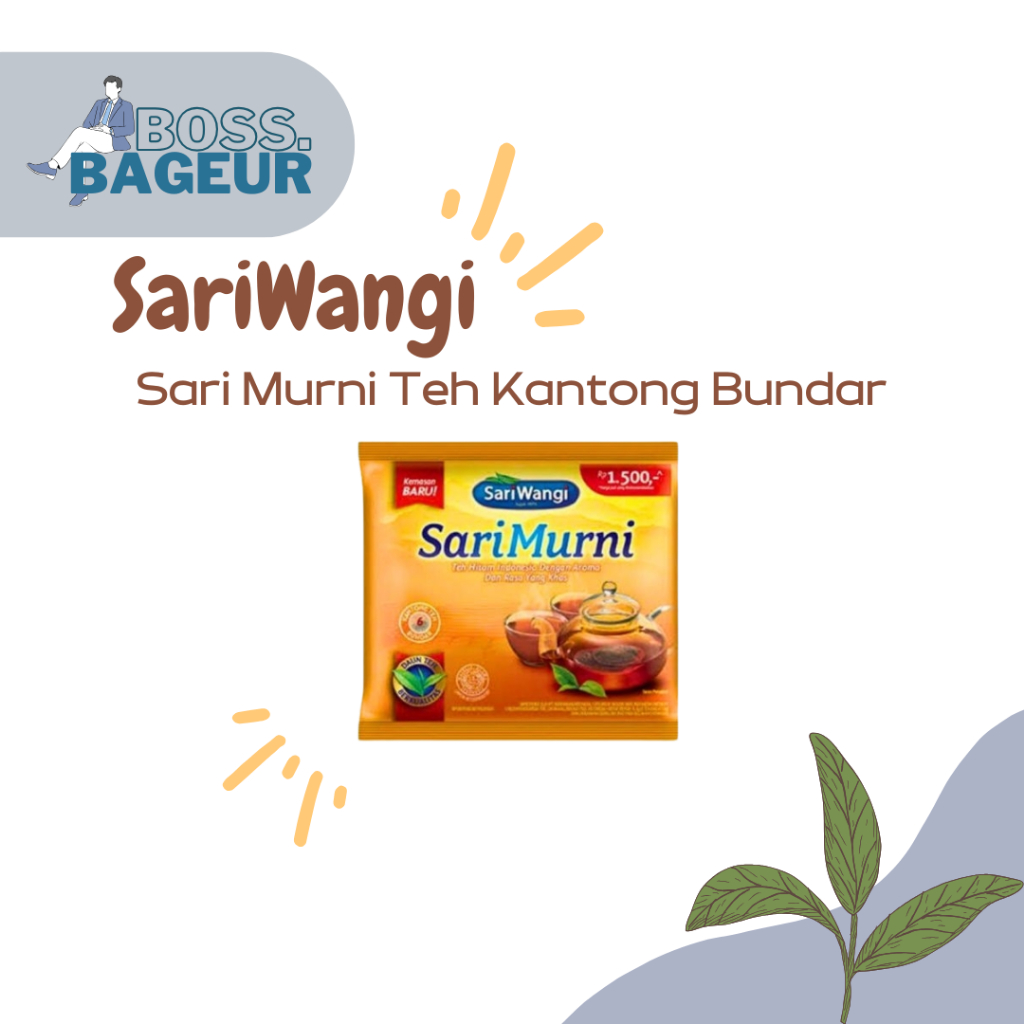 

[1 Renteng Isi 6 pcs] Sariwangi Sari Murni Teh Kantong Bundar 9 Gram