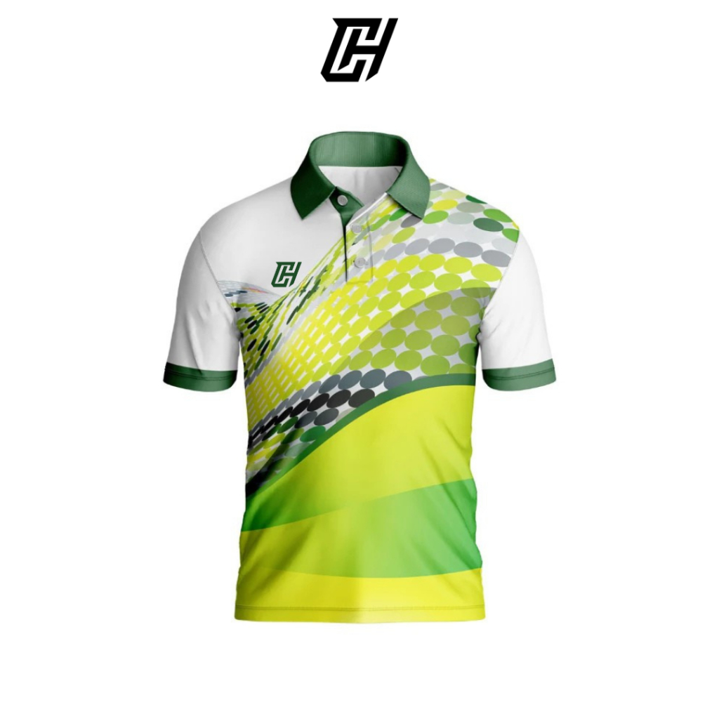 Kaos Baju Badminton Bulu Tangkis Running Polo Pria Wanita Warna Hijau Customhade