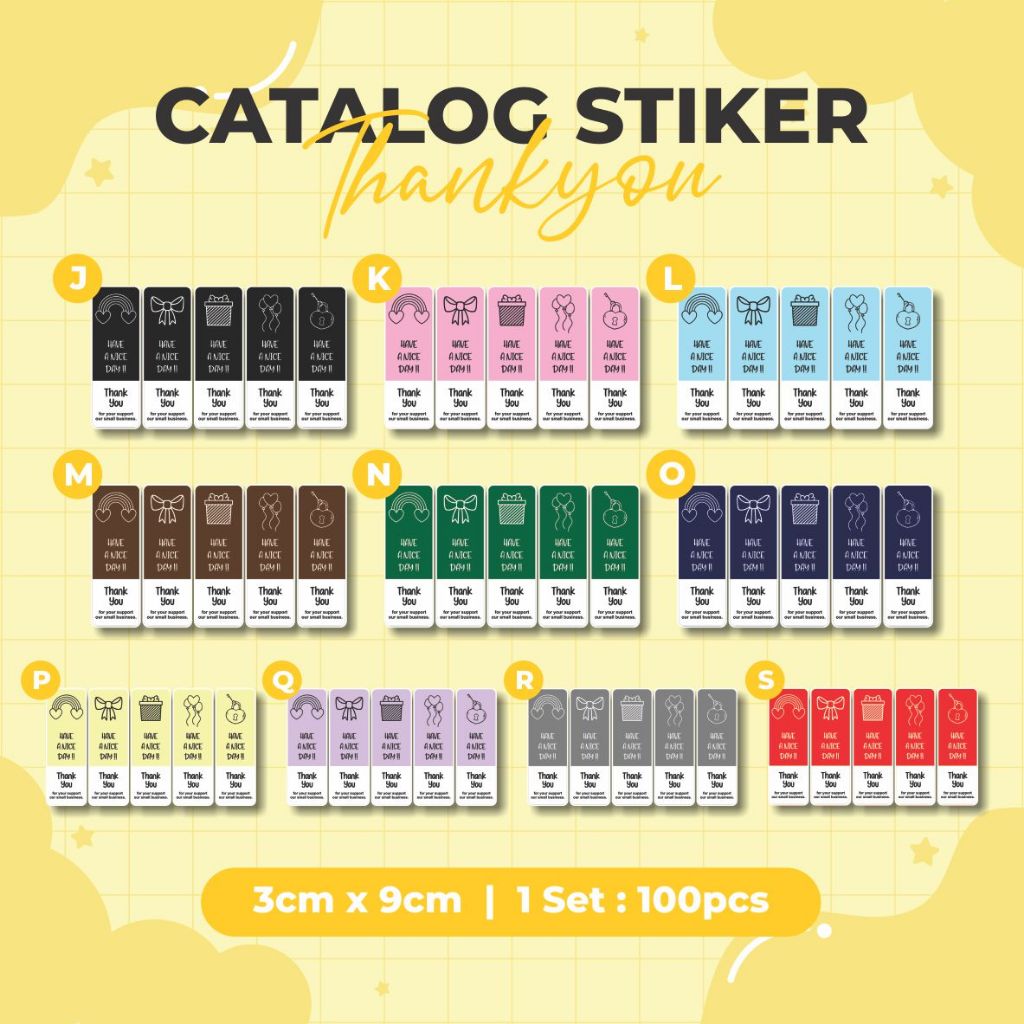 

[100PCS] STIKER THANK YOU - STIKER LABEL THANK YOU - STIKER OPEN ME - STIKER KEMASAN K-S