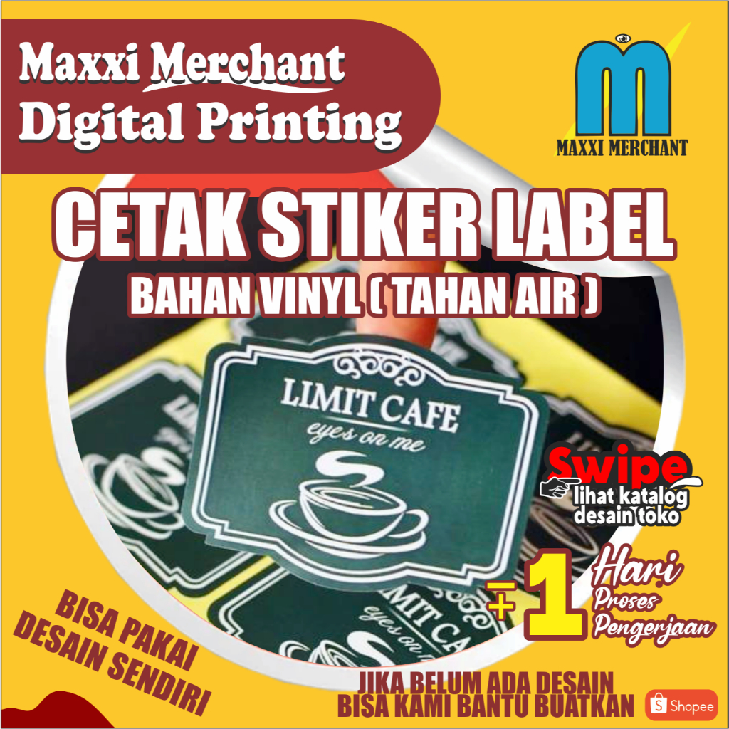 

cetak stiker sticker label minuman olshop drink kemasan botol anti air