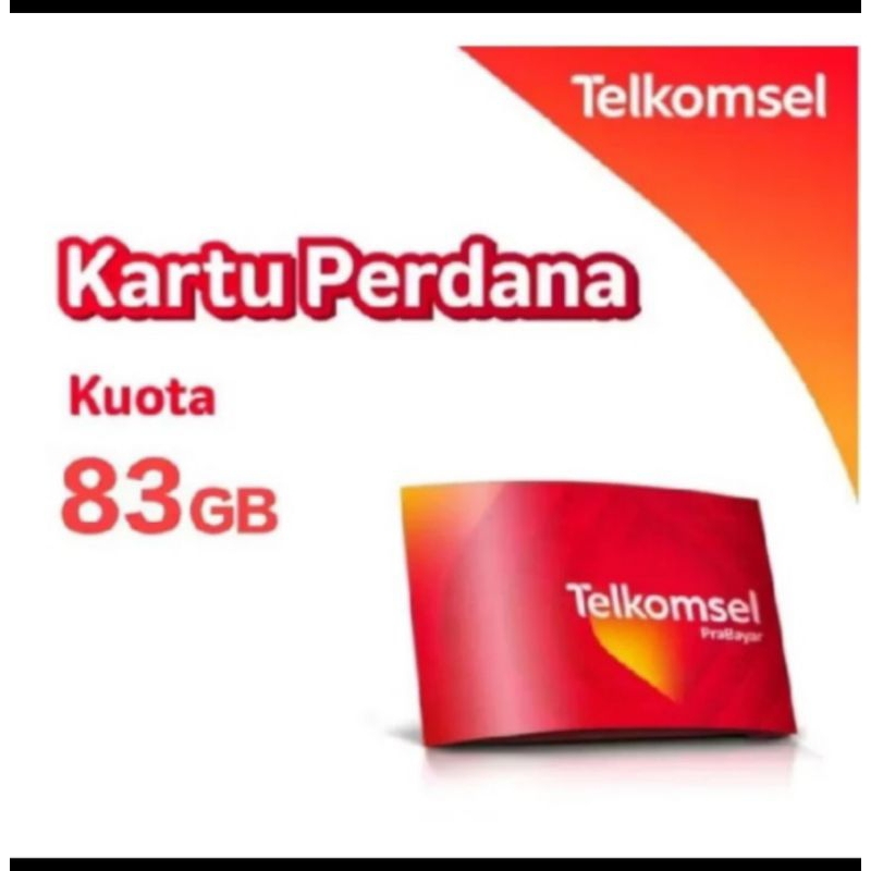 Perdana telkomsel 83Gb 4G 5G 30 hari