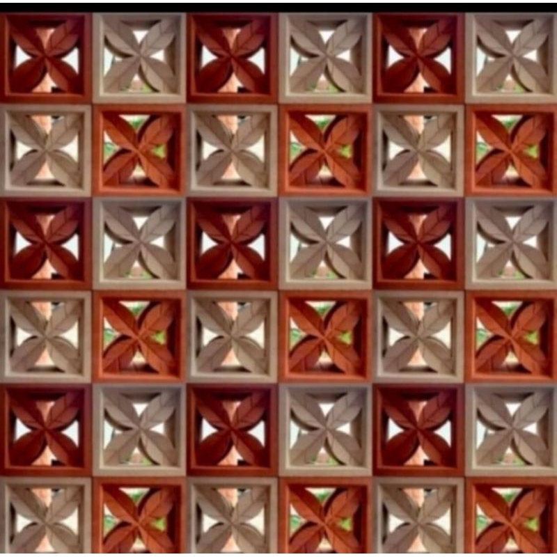 ROSTER BETON MINIMALIS MOTIF DAUN SINGKONG