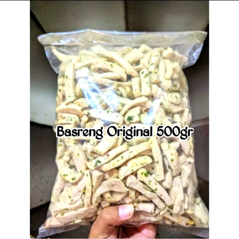 

Basreng Original Daun jeruk kemasan 500gr Renyah Gurih