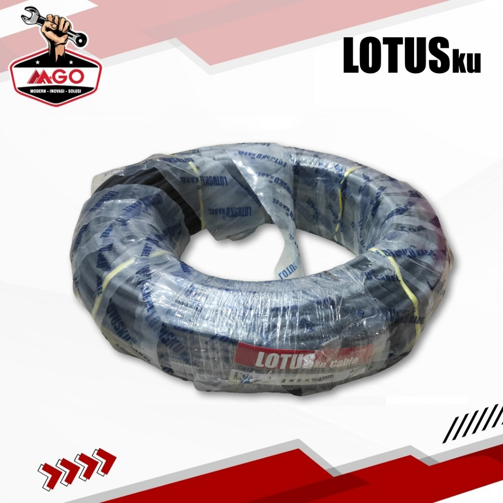 Kabel Hitam NYMHY Serabut 2x2.5 LOTUS