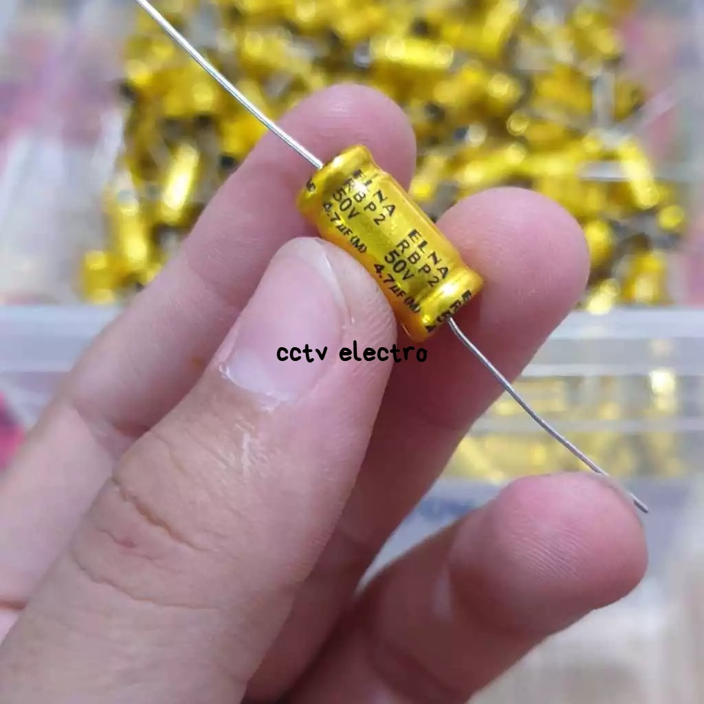 Harga per 1pcs Elco ELNA Non Polar 50v 4,7uF kapasitor tweeter merk ELNA