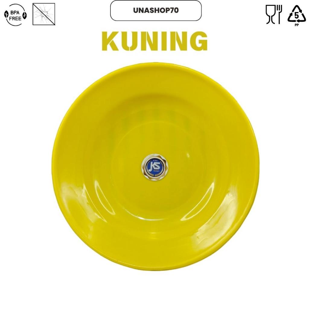 PIRING  PLASTIK 12 PCS (1LUSIN) WARNA KUNING
