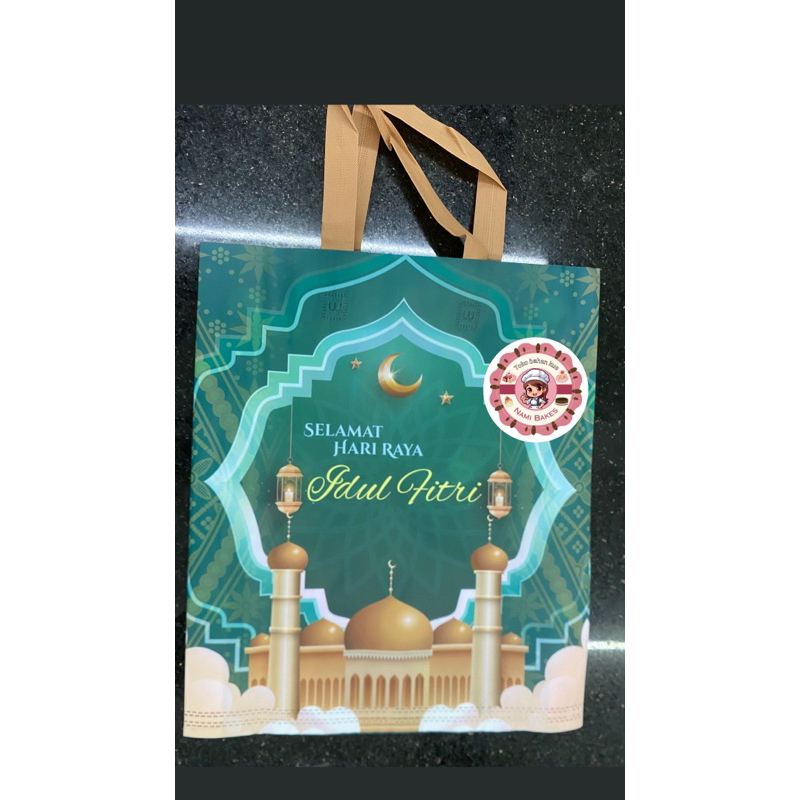 

Goodie Bag Bahan Parasut Tas Paper Hampers Lebaran EID MUBARAK Idul Fitri
