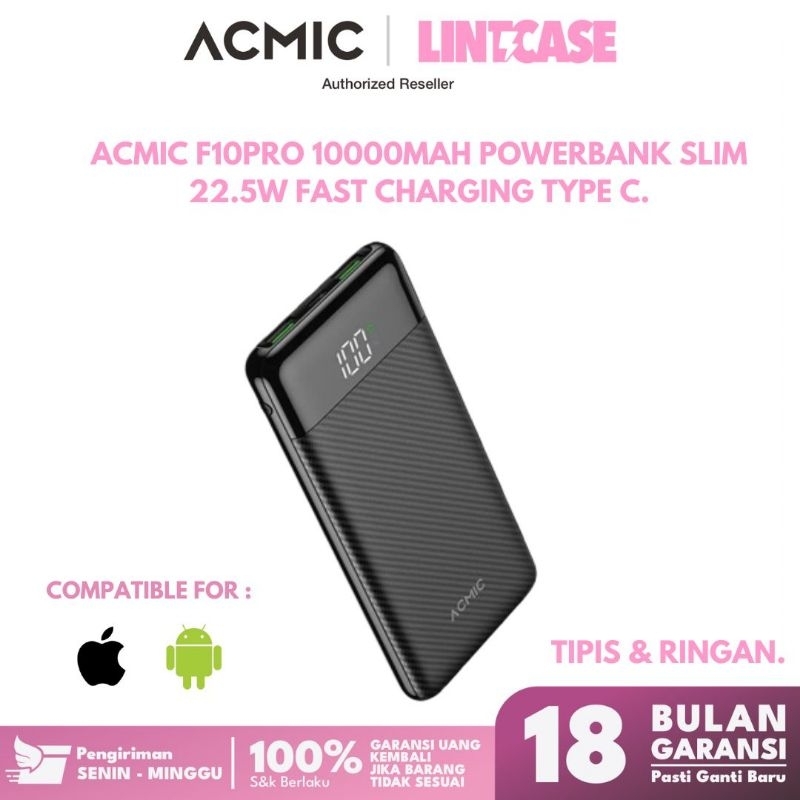 ACMIC F10PRO POWERBANK FastCharging Original