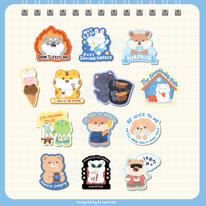 

Animal Stickers (inspired by SVT)
