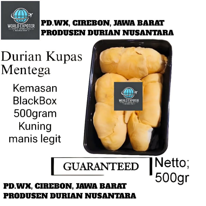 

Durian mentega kupas kualitas premium 500gram/ durpas mentega super