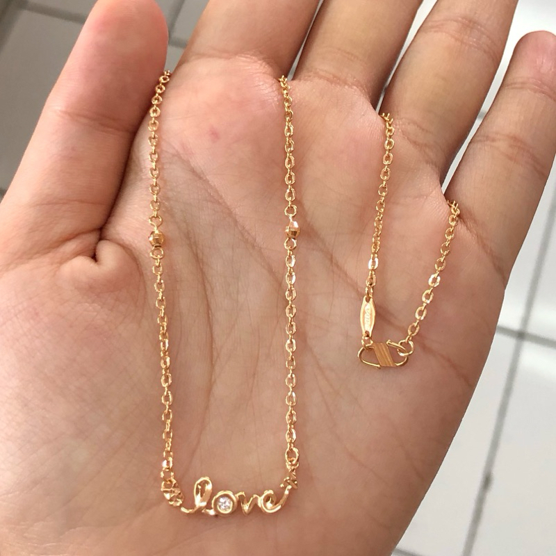 R4- KALUNG LOVE UBS 2.7GR KADAR 375 PANJANG 48CM